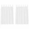 Voile Függöny függönyökkel 2 pcs Fehér 140 x 140 cm Poliészter