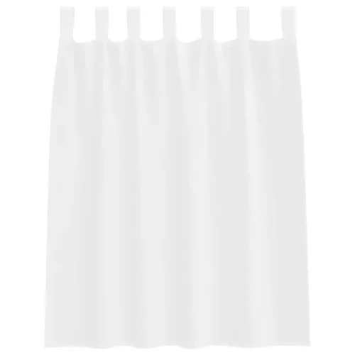 Voile Függöny függönyökkel 2 pcs Fehér 140 x 140 cm Poliészter