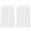 Voile Függöny függönyökkel 2 pcs Fehér 140x175cm Poliészter