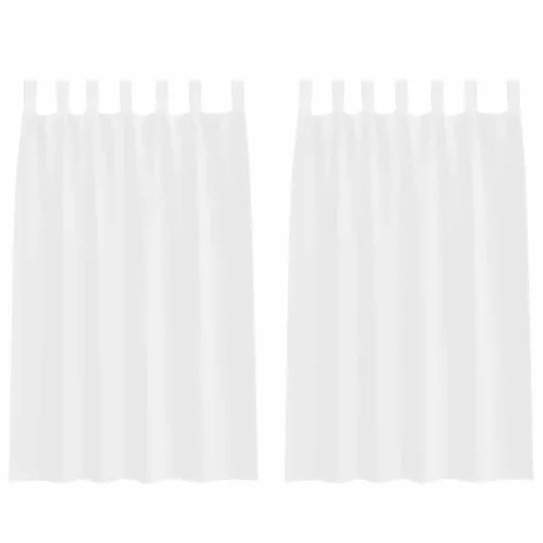 Voile Függöny függönyökkel 2 pcs Fehér 140x175cm Poliészter