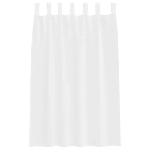 Voile Függöny függönyökkel 2 pcs Fehér 140x175cm Poliészter