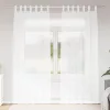 Voile Függöny függönyökkel 2 pcs Fehér 140x225cm Poliészter