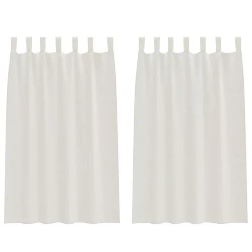 Voile Függöny függönyökkel 2 pcs Krém 140x175cm Poliészter