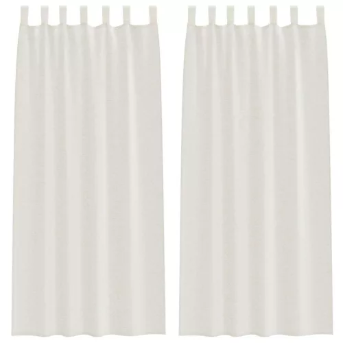 Voile Függöny függönyökkel 2 pcs Krém 140x225cm Poliészter