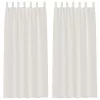 Voile Függöny függönyökkel 2 pcs Krém 140x245cm Poliészter