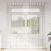 Voile Függöny függönyökkel 2 pcs Krém 140x260cm Poliészter