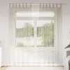 Voile Függöny függönyökkel 2 pcs Homokszín 140x225cm Poliészter