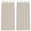 Voile Függöny függönyökkel 2 pcs Homokszín 140x245cm Poliészter