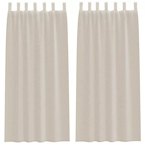 Voile Függöny függönyökkel 2 pcs Homokszín 140x260cm Poliészter