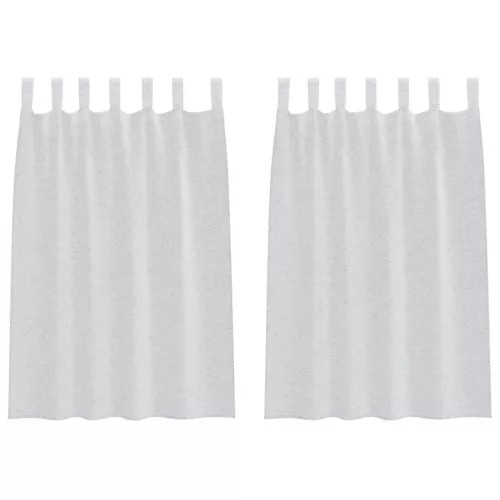 Voile Függöny 2 pcs Világosszürke 140x140cm Poliészter