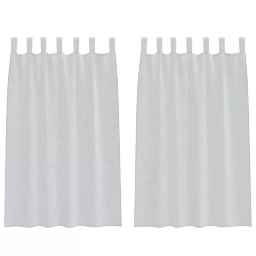 Voile Függöny 2 pcs Világosszürke 140x175cm Poliészter