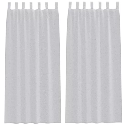 Voile Függöny 2 pcs Világosszürke 140x225cm Poliészter