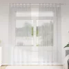 Voile Függöny 2 pcs Világosszürke 140x260cm Poliészter