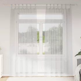 Voile Függöny 2 pcs Világosszürke 140x260cm Poliészter