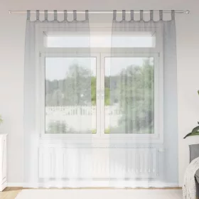 Voile Függöny 2 pcs Sötétszürke 140x225cm Poliészter