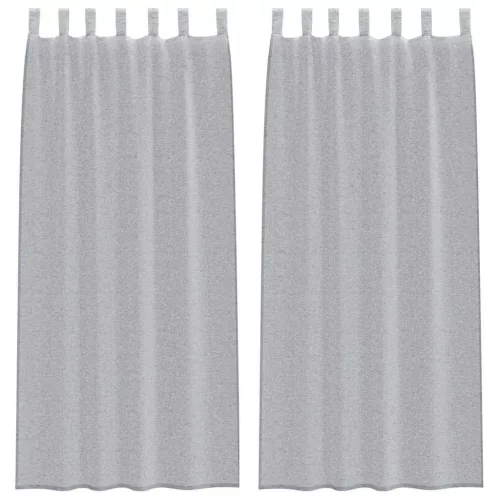 Voile Függöny 2 pcs Sötétszürke 140x225cm Poliészter