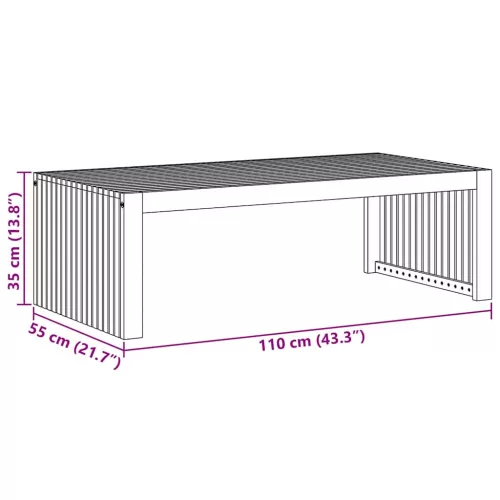 Dohányzóasztal Barna 110 x 55 x 35 cm tömör akácfa