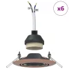 Spotlámpák fényszórókkal 6 pcs Réz 9 x 9 cm Fém