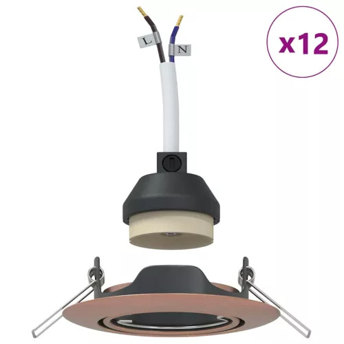 Spotlámpák fényszórókkal 12 pcs Réz 9 x 9 cm Fém