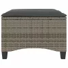 2 db szürke polirattan kerti székek párnákkal 55x55x36 cm
