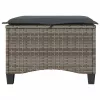2 db szürke polirattan kerti székek párnákkal 55x55x36 cm