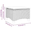 2 db bézs polirattan kerti székek párnákkal 55x55x36 cm
