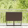 Barna polyrattan összecsukható kerti asztal 90x51x75 cm
