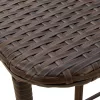 Barna polyrattan összecsukható kerti asztal 90x51x75 cm