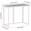 Barna polyrattan összecsukható kerti asztal 90x51x75 cm