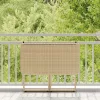 Bézs polyrattan összecsukható kerti asztal 90x51x75 cm