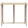 Bézs polyrattan összecsukható kerti asztal 90x51x75 cm