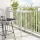 Világosszürke polyrattan összecsukható kerti asztal 90x51x75 cm
