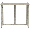 Világosszürke polyrattan összecsukható kerti asztal 90x51x75 cm
