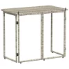 Világosszürke polyrattan összecsukható kerti asztal 90x51x75 cm