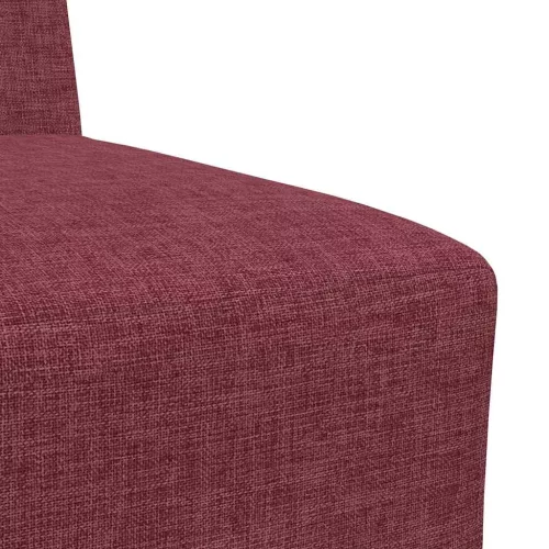 Moduláris kanapéegység karfa nélkül bordó színű, szövetből készült 55 cm
