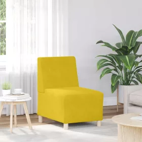 Moduláris kanapé karfa nélkül sárga bársony 55 cm