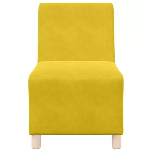 Moduláris kanapé karfa nélkül sárga bársony 55 cm