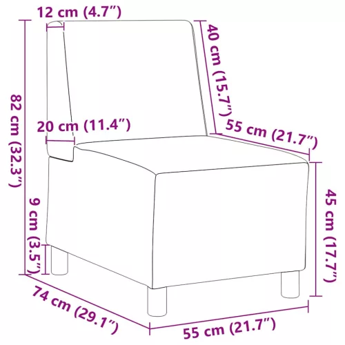 Moduláris kanapéegység karfa nélkül, világosszürke, göndör, gyapjúszerű szövetből, 55 cm