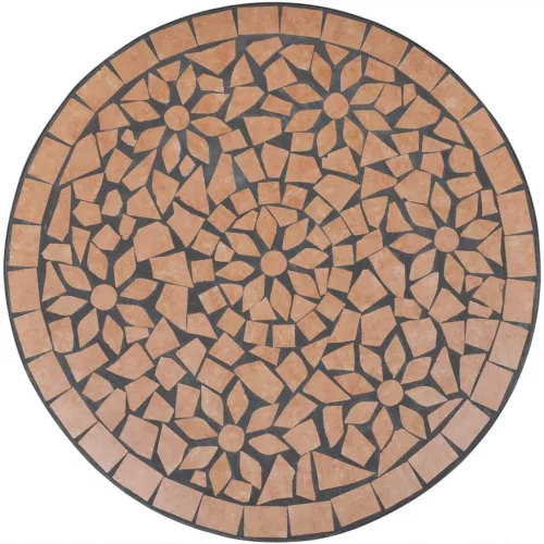 Terrakotta mozaik bisztró asztal 60 cm