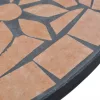 Terrakotta mozaik bisztró asztal 60 cm