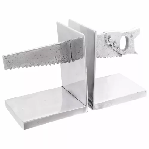 Könyvtámaszok 2 pcs Ezüst 11 x 14 x 17.5 cm Alumínium