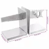 Könyvtámaszok 2 pcs Ezüst 11 x 14 x 17.5 cm Alumínium