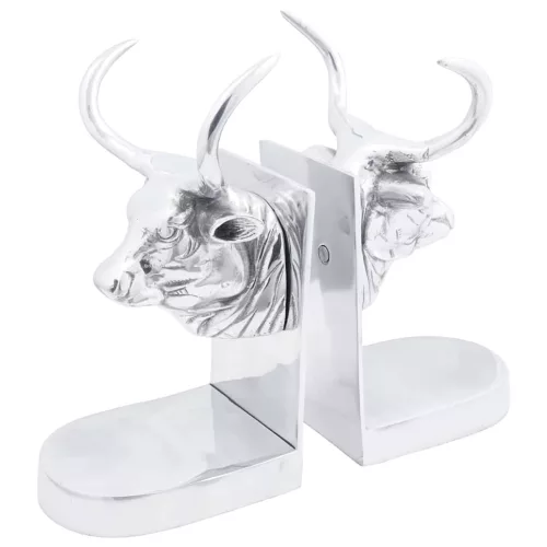 Könyvtámaszok 2 pcs Ezüst 17 x 15 x 27 cm Alumínium