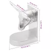 Könyvtámaszok 2 pcs Ezüst 21.5 x 15.5 x 20 cm Alumínium