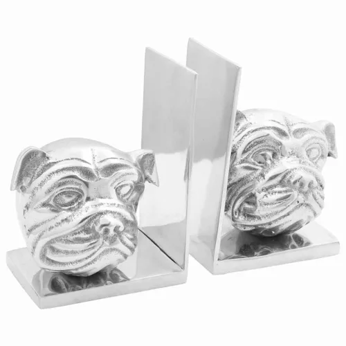 Könyvtámaszok 2 pcs Ezüst 8 x 12 x 16.5 cm Alumínium