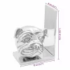 Könyvtámaszok 2 pcs Ezüst 8 x 12 x 16.5 cm Alumínium
