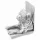 Könyvtámaszok 2 pcs Ezüst 12 x 15 x 18 cm Alumínium