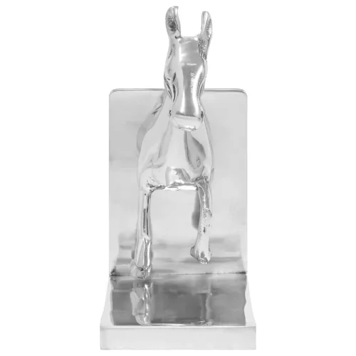 Könyvtámaszok 2 pcs Ezüst 11 x 14 x 25 cm Alumínium