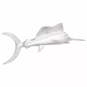 Szobor Ezüst 91 x 8 x 26 cm Alumínium