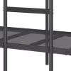 Fekete acél emeletes ágy matrac nélkül 80 x 200 cm